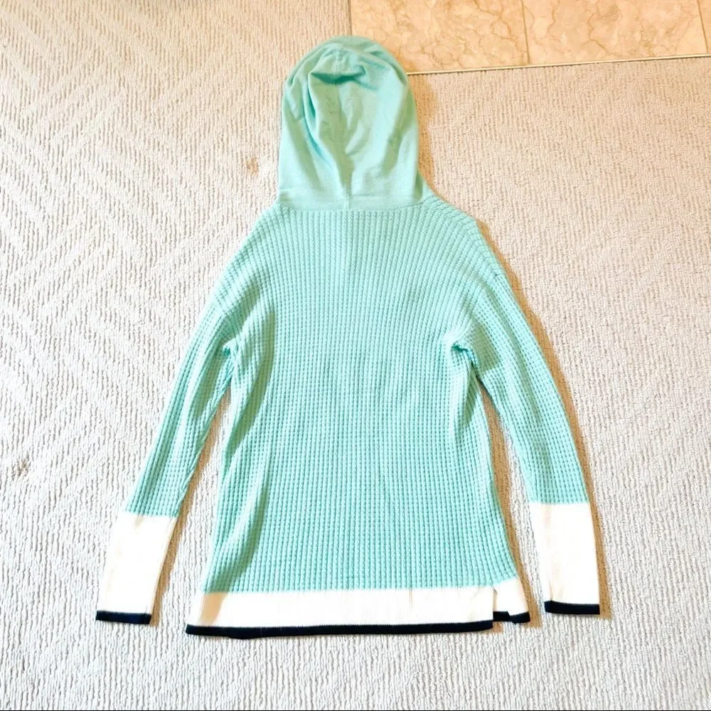 TALBOTS Tunic Cable Knit Sweater in Turquoise Size Petite Small - Picture 3 of 3